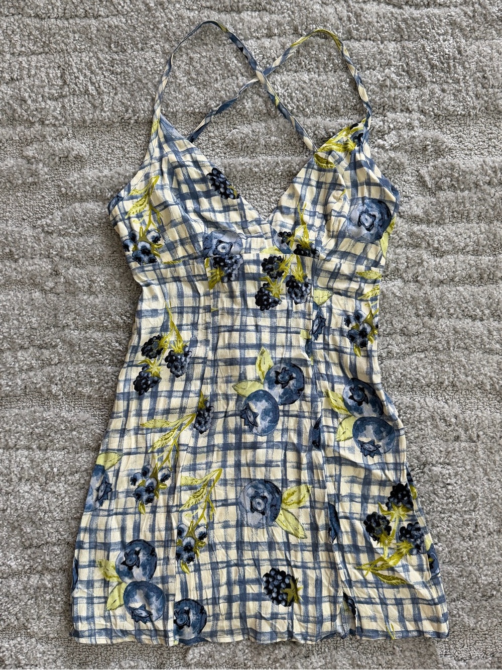 NWT Kimchi Blue Size Medium Plaid Berry Summer Dress